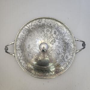 Vintage Weidlich Bros silver lidded plate/tray.